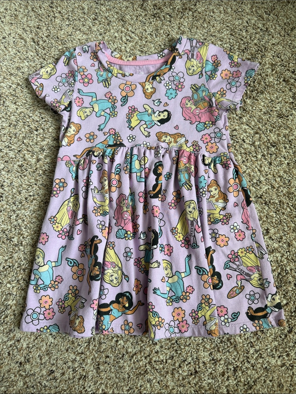 DISNEY PRINCESS TODDLER GIRL SHORT SLEEVE COTTON DRESS